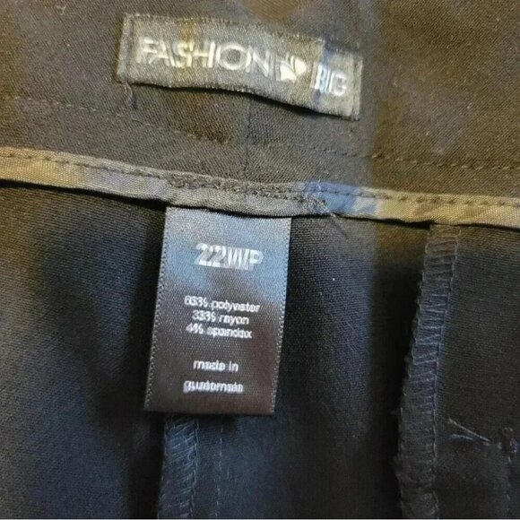 Fashion Bug Trousers 22WP 22 Petite Black Academia Preppy Office NWT 40wx26L VTG - Picture 4 of 10